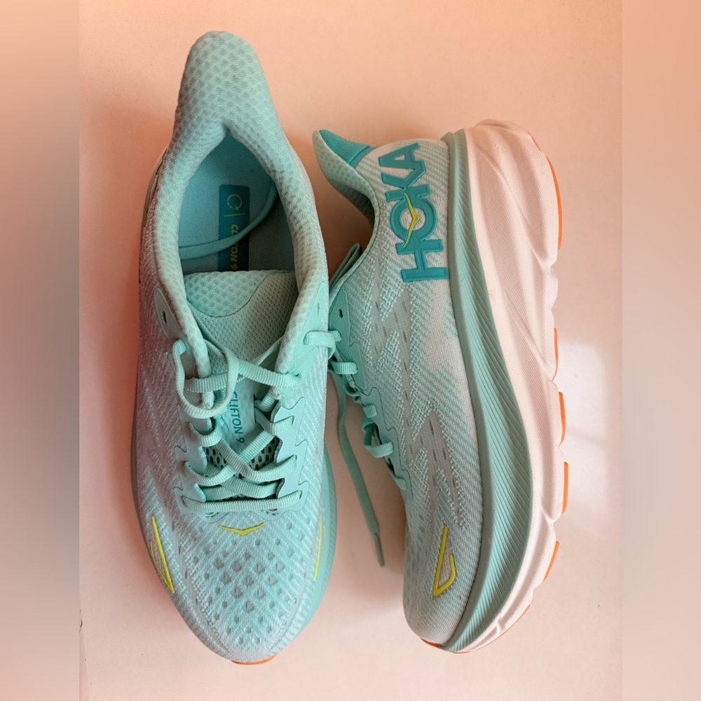 Hoka One One Mint Green Athletic Shoes - Picture 2 of 6